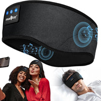 MUSICOZY Casque de sommeil, bandeau sans fil ultra doux Bluetooth pour dormeurs sur le côté, avec 14 heures de lecture et Bluetooth 5.4, écouteurs 4 en 1 pour dormir sur le côté