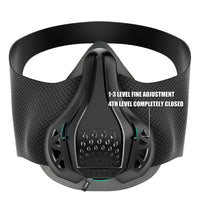 Masque de sport de protection détachable, respirant, résistant aux chocs, noir, pour course à pied, Fitness, entraînement à haute Altitude