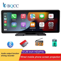 Écran CarPlay Sans Fil Portable 10.26" – Android MP5 HD avec Caméra de Recul Intégrée & Lecteur Vidéo Bluetooth