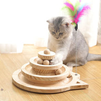 Jouet jouet chat en bois naturel
