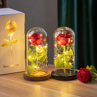 Rose éternelle en verre