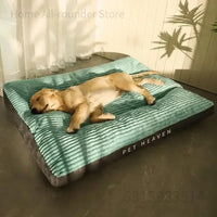 Lit pour chien en velours côtelé, canapé en peluche,
