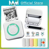 Mini-imprimante thermique Portable sans fil BT 203dpi, étiquette Photo, mémo, mauvaise question, impression avec câble USB, Imprimante Portable