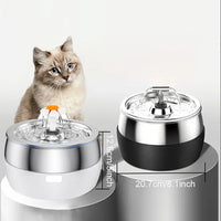 Fontaine à eau automatique en acier inoxydable pour animaux de compagnie, distributeur d'eau automatique, filtre pour chats, chiens, lapins, 102 oz, 3L