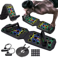 Ensemble de planche de push-up portable, barre multifonctionnelle, équipement de fitness pliable, entraînement de la poitrine, de l'abdomen, des bras et du dos
